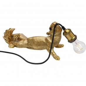 Nástěnná lampa Animal Squirrel - zlatá, 17x38cm