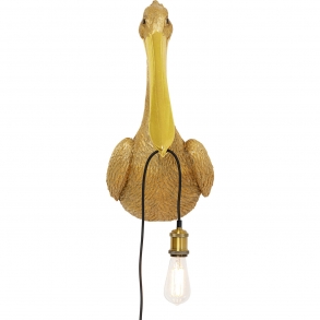 Nástěnná lampa Animal Spoonbill - zlatá, 29x62cm