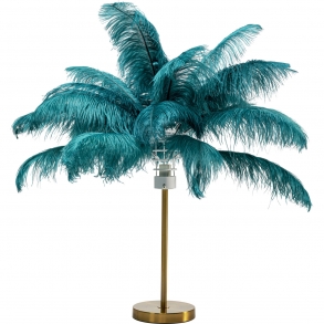 Stolní lampa Feather Palm - zelená, 60cm