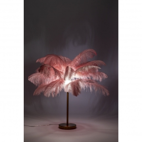 Stolní lampa Feather Palm - růžová, 60cm