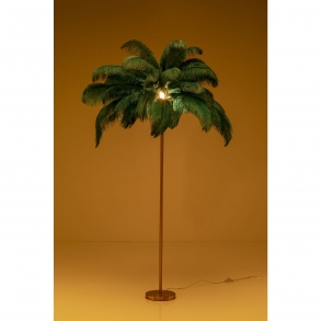 Stojací lampa Feather Palm - zelená, 165cm