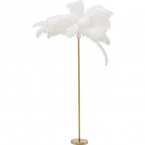 Stojací lampa Feather Palm - bílá, 165cm