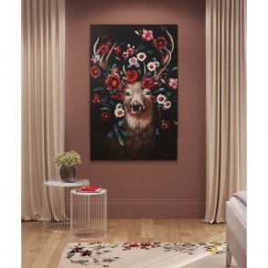 Obraz na plátně Deer in Flower 90x140cm