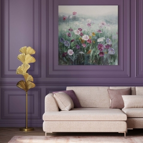 Obraz na plátně Pastell Flowers 120x120cm