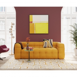 Zarámovaný obraz Abstract Shapes Yellow 113x113cm