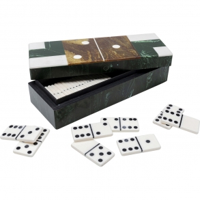 Stolní hra Domino - zelená, 21x5cm