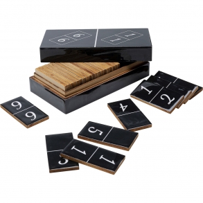 Stolní hra Domino - černá, 24x7cm