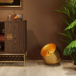 Podlahová lampa Apollon Smooth Gold Ø50cm