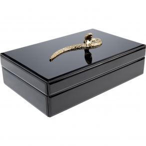Krabička na šperky Snake Bite - černá, 28x7cm