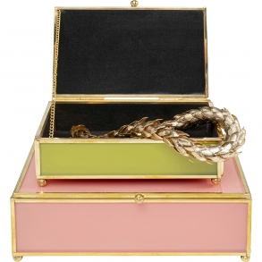 Krabička na šperky Neomi Green Pink (set 2 kusů)