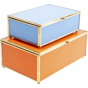 Krabička na šperky Neomi Orange Blue (set 2 kusů)