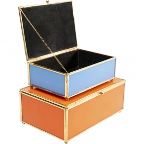 Krabička na šperky Neomi Orange Blue (set 2 kusů)