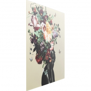 Skleněný obraz Bouquet Beauty Beige 100x100cm