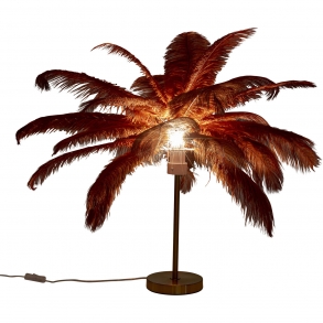 Stolní lampa Feather Palm - červená, 60cm