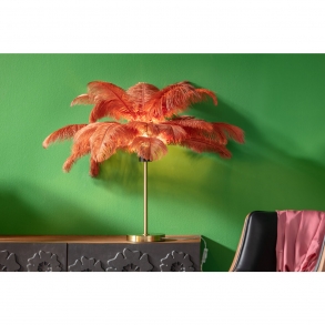 Stolní lampa Feather Palm - červená, 60cm