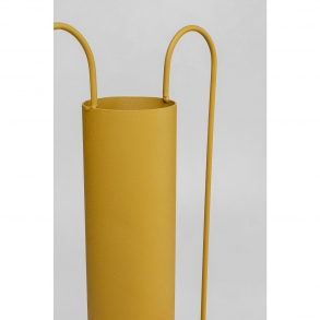 Žlutá kovová váza Curvo 58cm