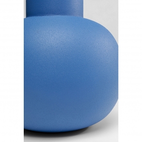 Modrá kovová váza Curly 53cm