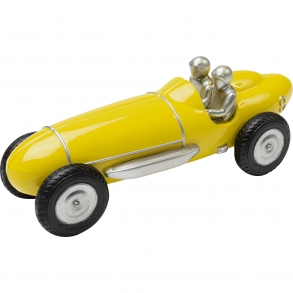 Dekorace Racing Car - žlutá, 26cm