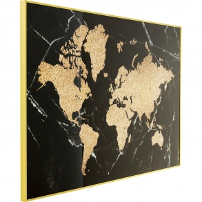 Zarámovaný obraz World Map 150x100cm