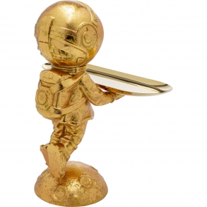 Deco Figurine Astronaut Tablett Gold 37cm
