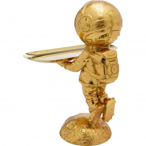 Deco Figurine Astronaut Tablett Gold 37cm