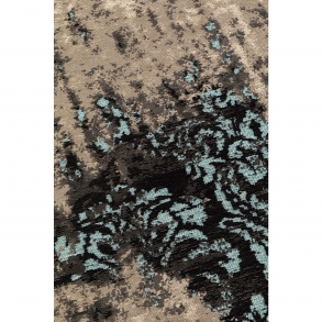 Kulatý kusový koberec Kelim Ornament - tyrkysový, Ø200cm