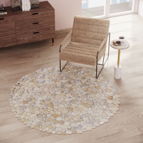 Kusový koberec Circle- béžový, Ø150cm