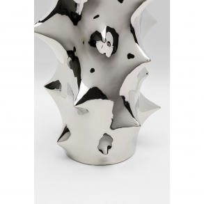 Keramická váza Pointy - stříbrná, 30cm