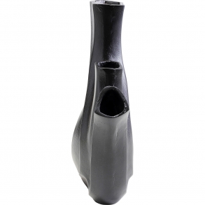Hliníková váza Flame - černá, 29cm