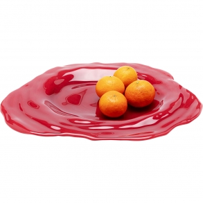 Dekorativní talíř Tornado - červená, Ø46cm