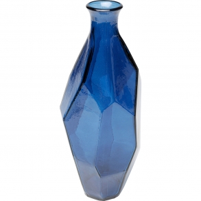 Skleněná váza Origami Blue 31cm