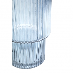 Skleněná váza Bella Italia - modrá, 26cm