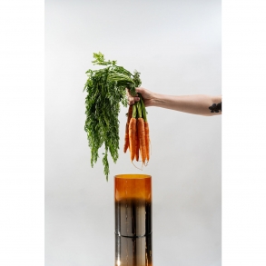 Skleněná váza Glow - oranžová, 20cm