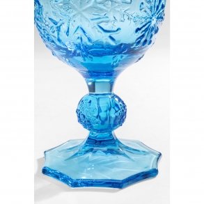 Sklenice na víno Ice Flowers - modrá