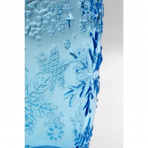 Sklenice Ice Flowers - modrá