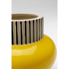 Porcelánová váza Calabria žlutá 16cm