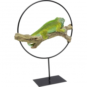 Deco Object Lizard Circle Green 36cm