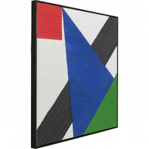 Obraz na plátně Art Triangles - modrý, 100x100cm
