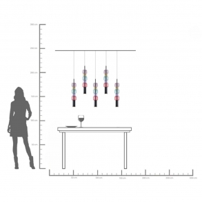 Lustr Candy Bar - barevný 100cm