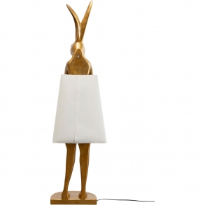 Stojací lampa Animal Rabbit zlatá/bílá 150cm
