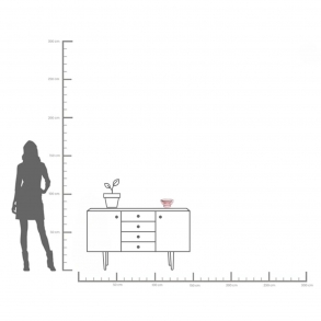 Skleněná váza Grazioso růžová 20cm