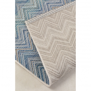 Venkovní koberec Zigzag - modrý, 230x330 cm