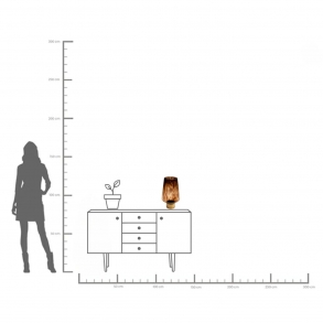 Skleněná váza Caramel 41cm