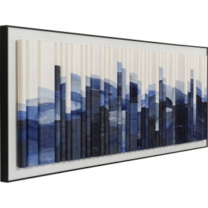 Zarámovaný obraz Shadow Skyline Blue 160x60cm