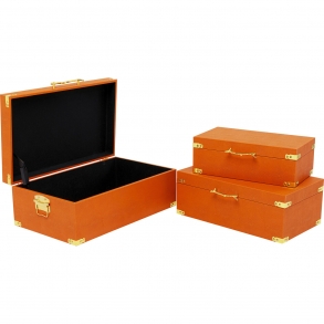 Dekorativní krabice Noah Oranžový (set 3 kusů)