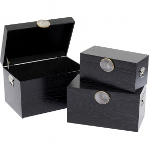 Dekorativní krabice Nifty černý (set 3 kusů)