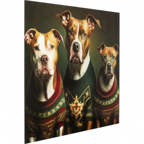 Skleněný obrázek Dog Family 110x90cm