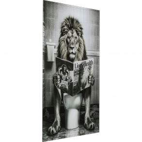 Skleněný obraz Bath Lion 60x80cm