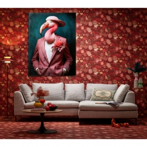Skleněný obraz Mister Flamingo 120x160cm