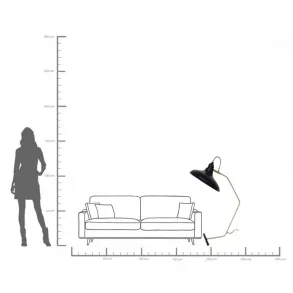 Stojací lampa Doro černá 130cm